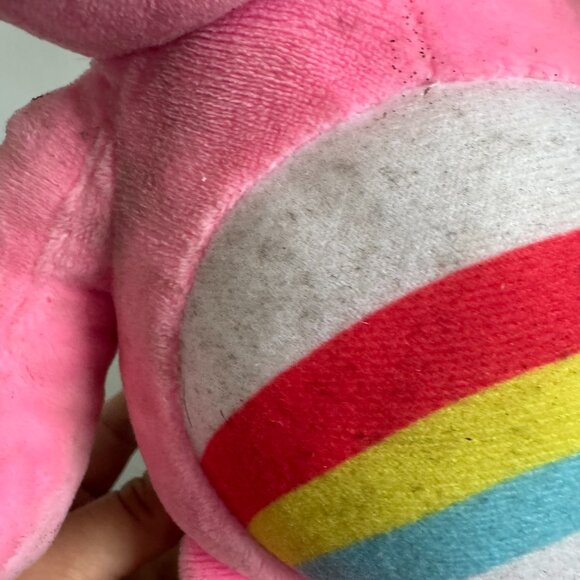 Care Bears Cheer Bear Plush Stuffed Animal Pink Rainbow Belly 2020 Basic Fun - Picture 2 of 6